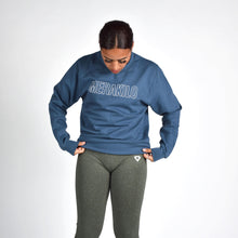 Load image into Gallery viewer, Merakilo Women&#39;s Crew Neck Jumper- Air force Blue Jackets &amp; Hoodies [product_name]- merakilo
