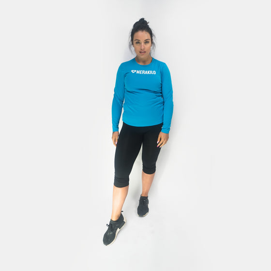 Muzniuer Long Sleeve Workout Tops for Women-Plain Long Sleeve Shirts Yoga Tops  Gym Sports T-Shirt with Thumb Hole, Blue, XL price in Saudi Arabia,   Saudi Arabia
